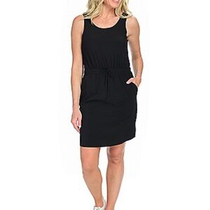 Women’s Meta Activewear Stretch Sleeveless Drawstring Waist Black Dress